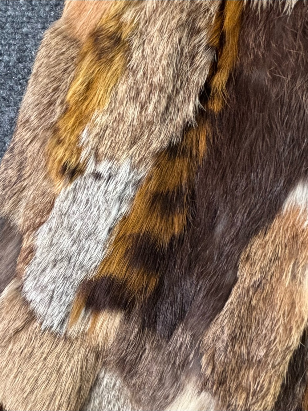 Vintage Genuine Rabbit Fur Patchwork Jacket Coat Women’s M - Picture 10 of 11